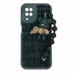 قاب گوشی Galaxy A12 سامسونگ همراه با دستبند مرواریدی و آویز خرسی
