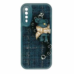 قاب گوشی Galaxy A50 سامسونگ همراه با دستبند مرواریدی و آویز خرسی