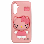 قاب سیلیکونی دخترانه طرح Hello Kitty همراه با پاپ سوکت مناسب برای Samsung A25