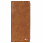 کیف کلاسوری Samsung S10 مدل چرمی مگنتی - رنگ عسلی