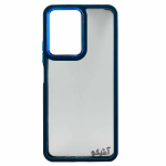 قاب Xiaomi Note12-4G مدل iron شفاف لنز متال - رنگ آبی