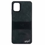قاب Samsung A06 مدل Puloka طرح چرم و سیلیکون - رنگ مشکی