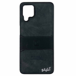 قاب Samsung A12 / M12 مدل Puloka طرح چرم و سیلیکون - رنگ مشکی