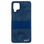 قاب Samsung A12 / M12 مدل Puloka طرح چرم و سیلیکون - رنگ سرمه ای