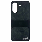 قاب Xoaomi Redmi 13C / Poco C65 مدل Puloka طرح چرم و سیلیکون - رنگ مشکی