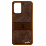 قاب Xoaomi Note10-4G / Poco M5s مدل Puloka طرح چرم و سیلیکون - رنگ قهوه ای تیره