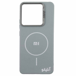 قاب Xiaomi Note14-4G مدل TPU لنز متال طرح چرم مگ سیف دار - رنگ آبی کم رنگ