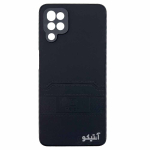 قاب Samsung A12 / M12 مدل Raian طرح چرم و سیلیکون - رنگ مشکی