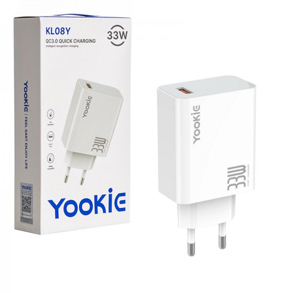 کلگی شارژر 33 وات Yookie مدل KL08Y